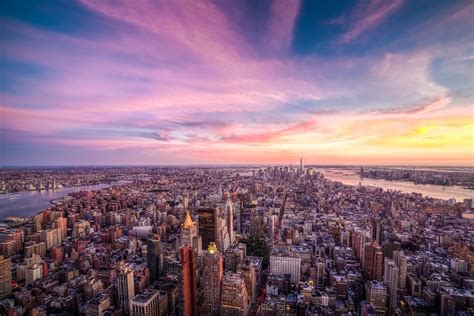 Purple Sunset In New York City USA Desktop Wallpaper · Exodo Rental