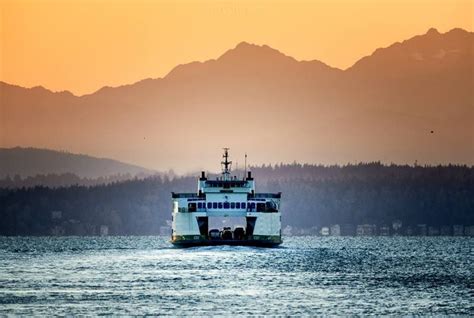 Ferry on Puget Sound from Edmonds to Kingston Winter Mornings, Puget Sound, Kingston, Ferry ...