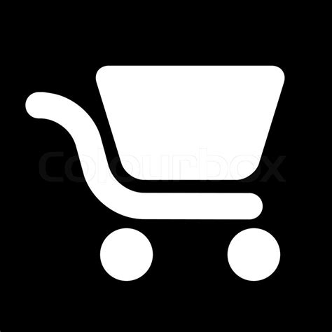 Icon Shopping Cart Black White Stock Vector Colourbox ...