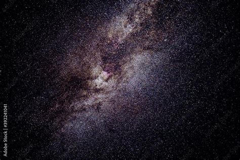 Galaxy Milky Way on a dark winter night sky. Milky Way galaxy - overlay ...