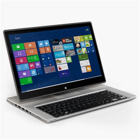 3D model Acer Aspire R7-572G Silver convertible hybrid