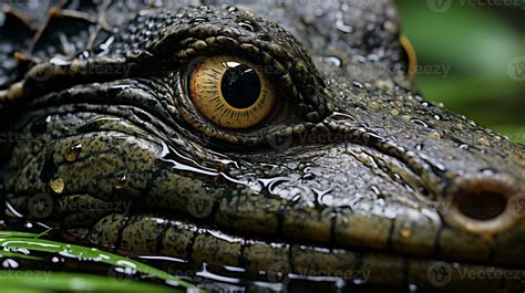 Close-up photo of a Alligator looking in their habitat. Generative AI 29872812 Stock Photo at ...