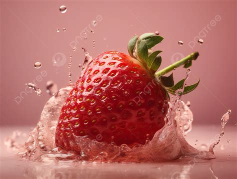 Fresh Strawberry Organic Fruit Water Splash Photography Advertising ...