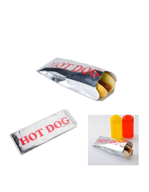 24 Hot Dog Bags Retro Foil Hot Dog Bags Cookouts Ball Games