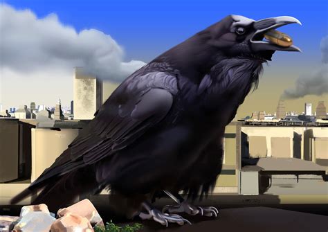 Ravens and Crows. Digital paintings on Behance