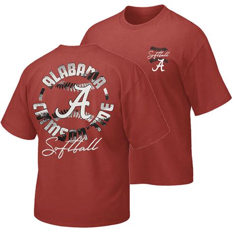 Alabama Crimson Tide Color Stripe Softball T-Shirt | University of Alabama Supply Store