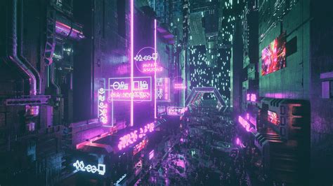 #artwork #digital science fiction #cityscape #city cyber city #neon ...