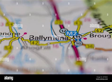 Ballymena on a map hi-res stock photography and images - Alamy