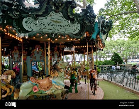 Bryant Park Carousel Stock Photo - Alamy