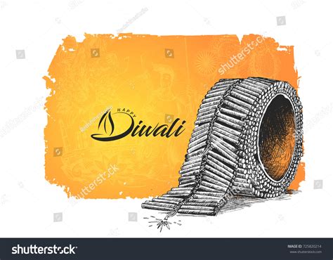 Diwali Crackershand Drawn Sketch Vector Stock Vector (Royalty Free) 725820214 | Shutterstock