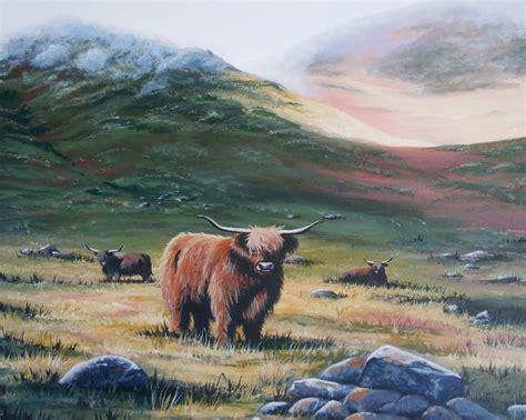 Image result for scottish highland cattle paintings | Highland cow art, Highland cattle ...