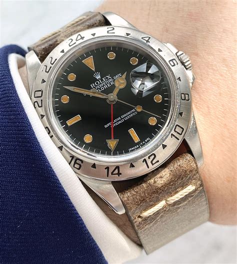 Vintage Rolex Explorer 2 GMT Automatic Black Dial Custard Lume | Vintage Portfolio