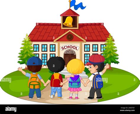 School children going to school Stock Vector Image & Art - Alamy