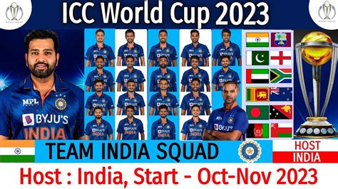 Icc World Cup 2023 Team India 20 Members Squad World Cup 2023 India Team Squad Wc 2023 – Otosection