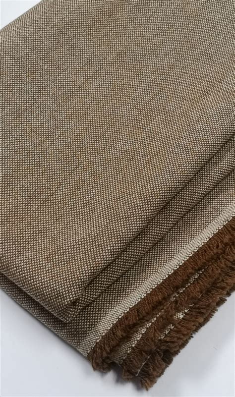 Thick Tweed Fabric – Golden Brown | FabricStore