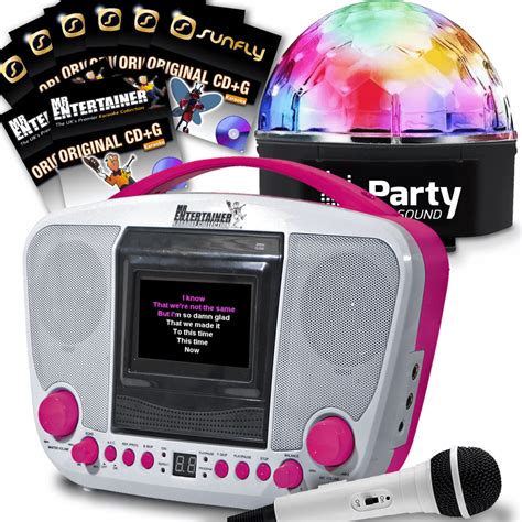 Karaoke Machine with Screen inc 8 CD+G Discs & Disco Lights