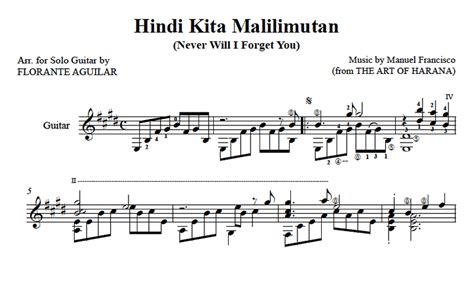 //TOP\\ Hindi Kita Malilimutan Sheet Music