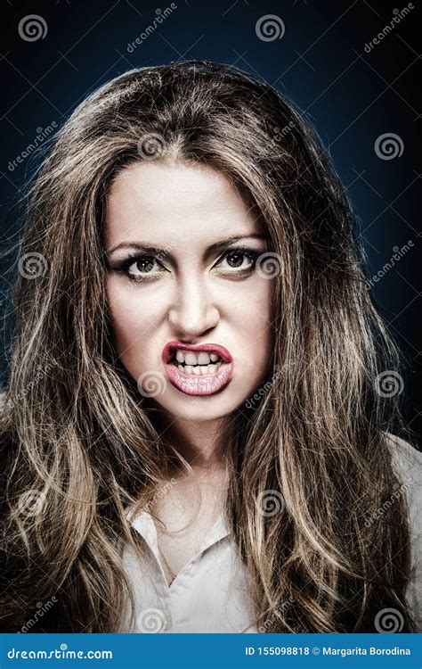 Woman With Negative Surprised Face Looking Something In Smartphone. Sad Teenager With Mobile ...