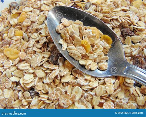 Tasty Cereals or Muesli for Breakfast Stock Photo - Image of digestion, cereals: 90514836