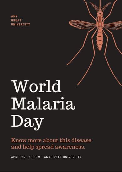 Customize 34+ World Malaria Day Poster templates online - Canva