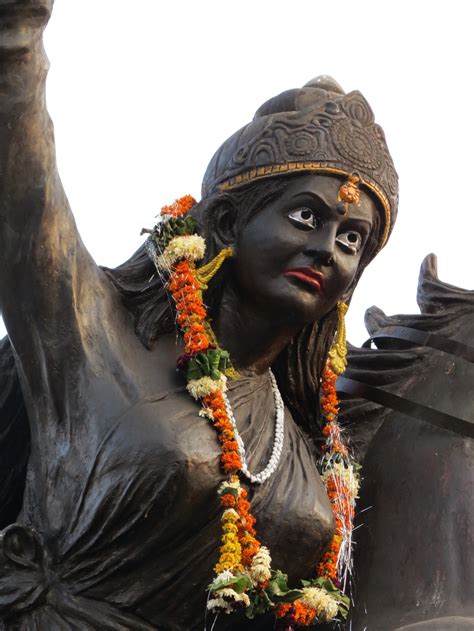 Equestrian statue of Rani of Jhansi Lakshmibai in Agra, Uttar Pradesh India