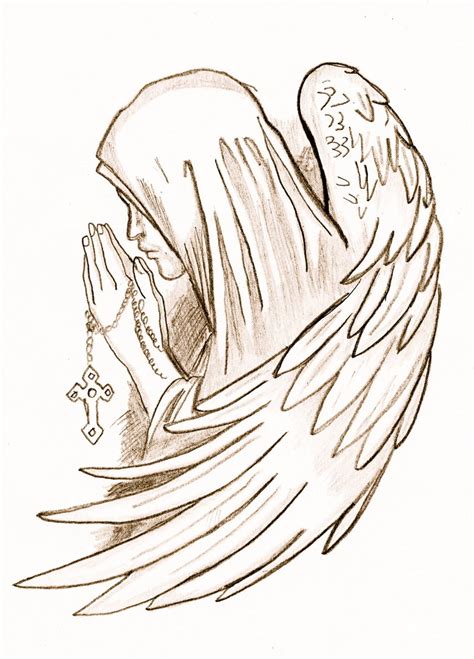 Angel Praying Drawing at GetDrawings | Free download