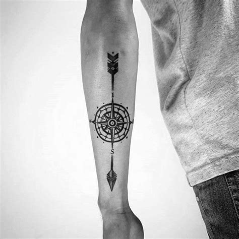 50 Simple Compass Tattoos For Men - Directional Design Ideas