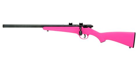 Savage Rascal Youth 22 LR Bolt-Action Rifle with Pink Stock (Left ...