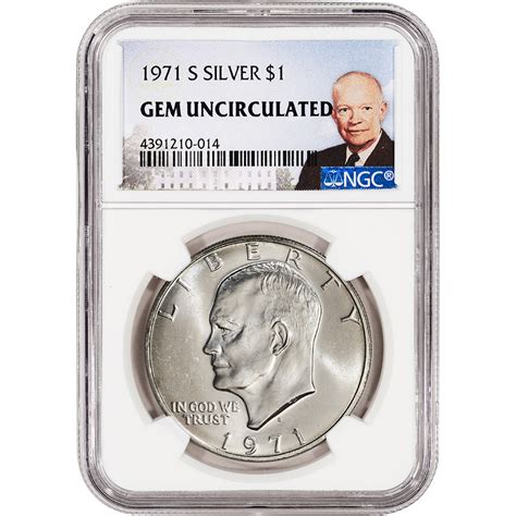 1971-S US Eisenhower Silver Dollar $1 - NGC Gem Uncirculated | eBay