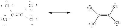 Draw the Lewis dot structure for C2Cl4 (tetrachloroethylene). | Homework.Study.com