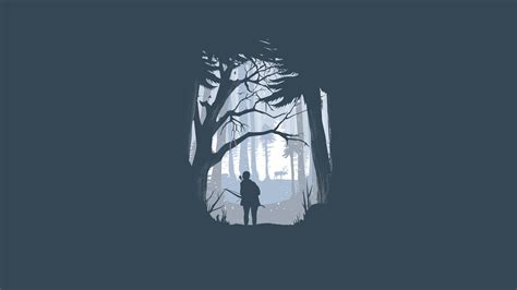 blue, Minimalism, Forest, Hunting, Winter, The Last of Us Wallpapers HD / Desktop and Mobile ...