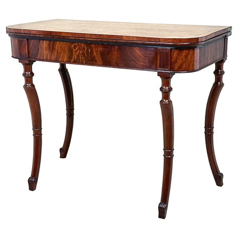 Unusual Regency Mahogany Tea Table For Sale at 1stDibs