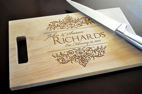 Personalized Cutting Board Laser Engraved 8x14 by mrcwoodproducts