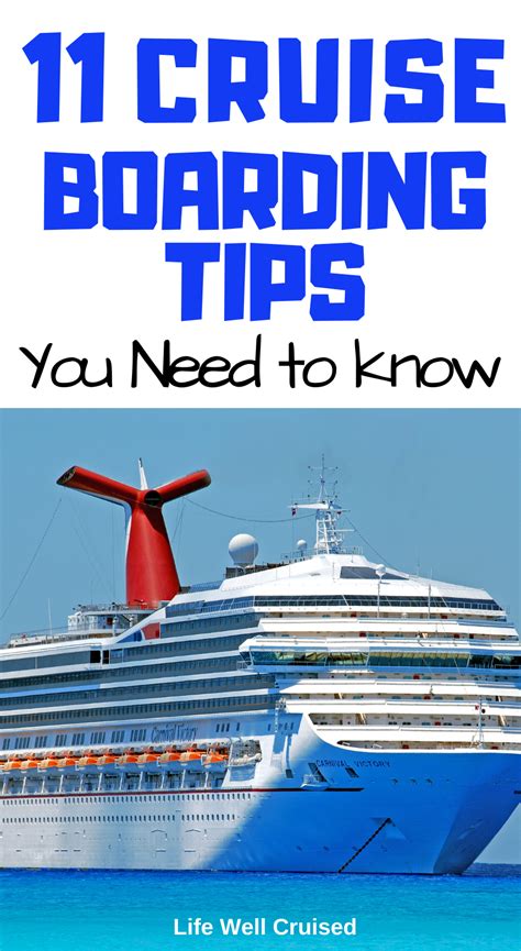 11 Cruise Boarding Tips You Need to Know | Cruise planning, Cruise ...