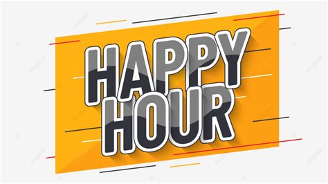 Happy Hour Banner, Happy, Hour, Banner PNG and Vector with Transparent ...