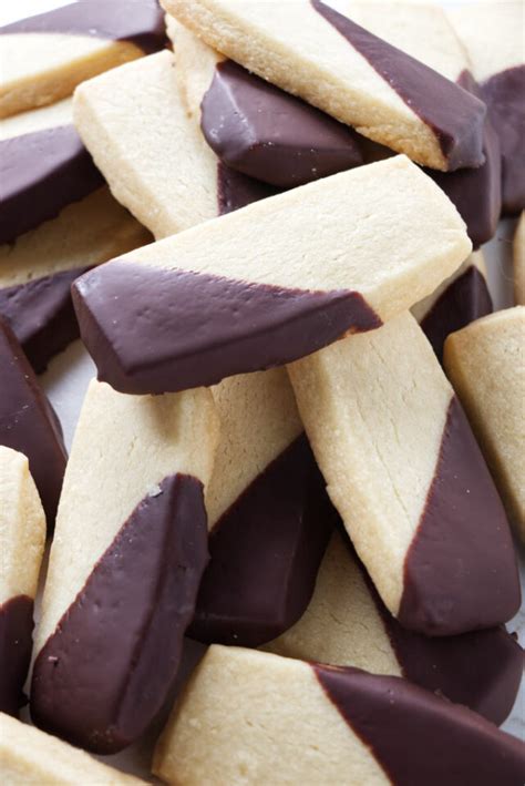 Chocolate Dipped Shortbread Cookies - Savor the Best