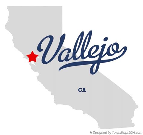 Map of Vallejo, CA, California