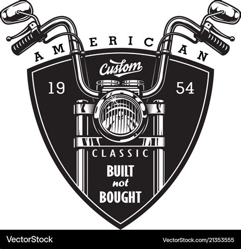 Vintage custom american motorcycle logo Royalty Free Vector