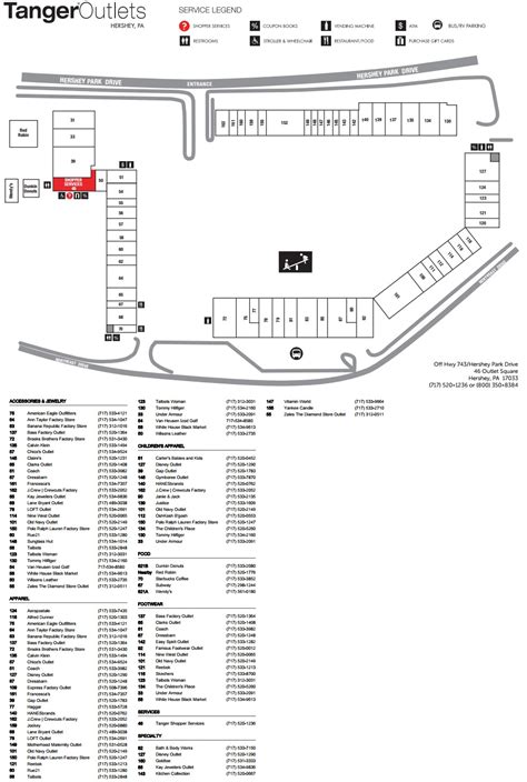 Center Map For San Marcos Premium Outlets® - A Shopping Center In ...