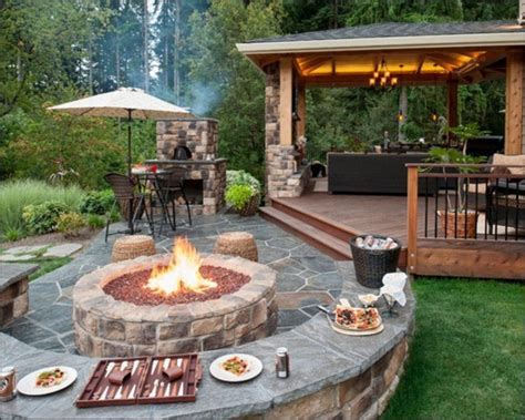 cabin decks diy - Google Search | Stone patio designs, Backyard patio ...