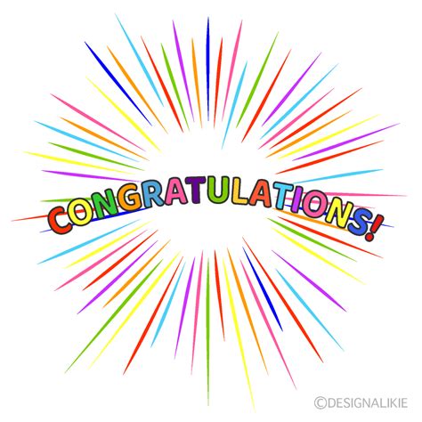 Congratulations Spark Clip Art Free PNG Image｜Illustoon