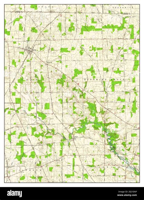 Shiloh, Ohio, map 1960, 1:24000, United States of America by Timeless Maps, data U.S. Geological ...