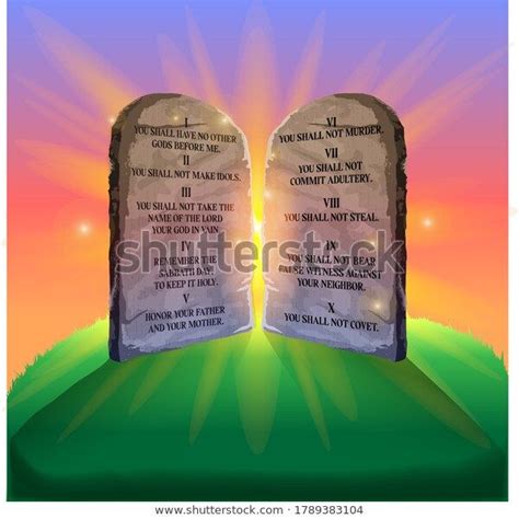 10 commandments stone vector illustration | Vector illustration, 10 ...