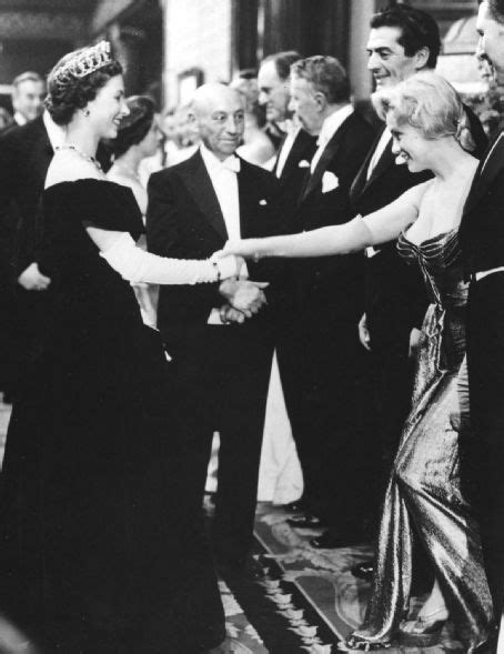 Marilyn Monroe meets Queen Elizabeth II, London, 1956 - Queen Elizabeth ...