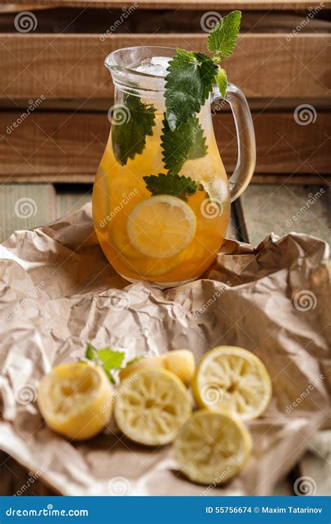 Lemonade pitcher stock photo. Image of juice, rustic - 55756674