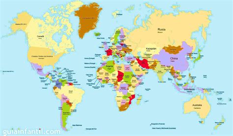 Mapas Planisferio Con Division Politica A El Mapamundi Los Mejores ...