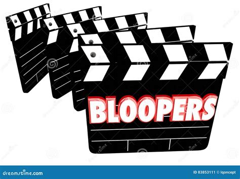 Bloopers Outtakes Mistakes Wrong Flubs Movie Clapper Boards Royalty ...