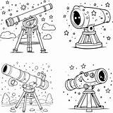 Telescope Coloring Page sketch template