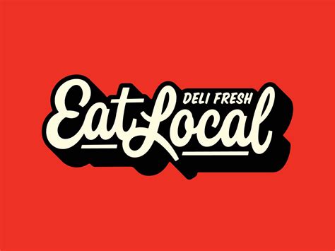 Eat Local | Graphic design logo, Text logo design, Logo design