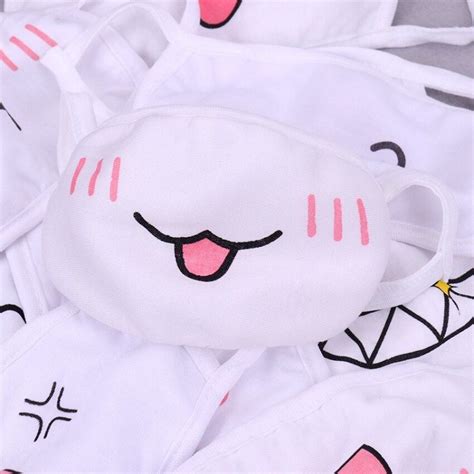 Kawaii Anime Cartoon Mouth Mask (Buy one and get another for free ...